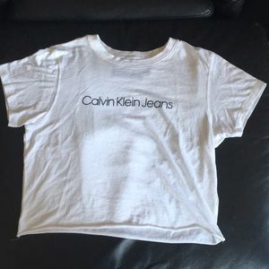 White Calvin Klein t-shirt